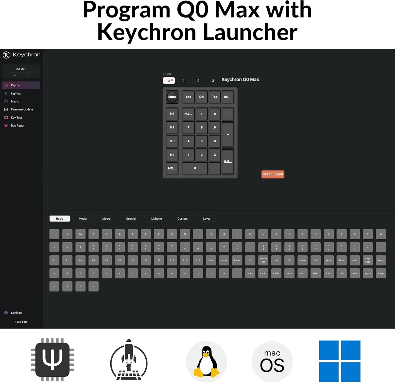 Keychron - Q0 Max Wireless Custom Mechanical Numpad, 2.4 Ghz/Bluetooth 5.1/Wired QMK Number Pad, RGB Hot-Swappable with Gateron Banana Switch for Laptop Mac Windows Linux - Black - Serious Techies