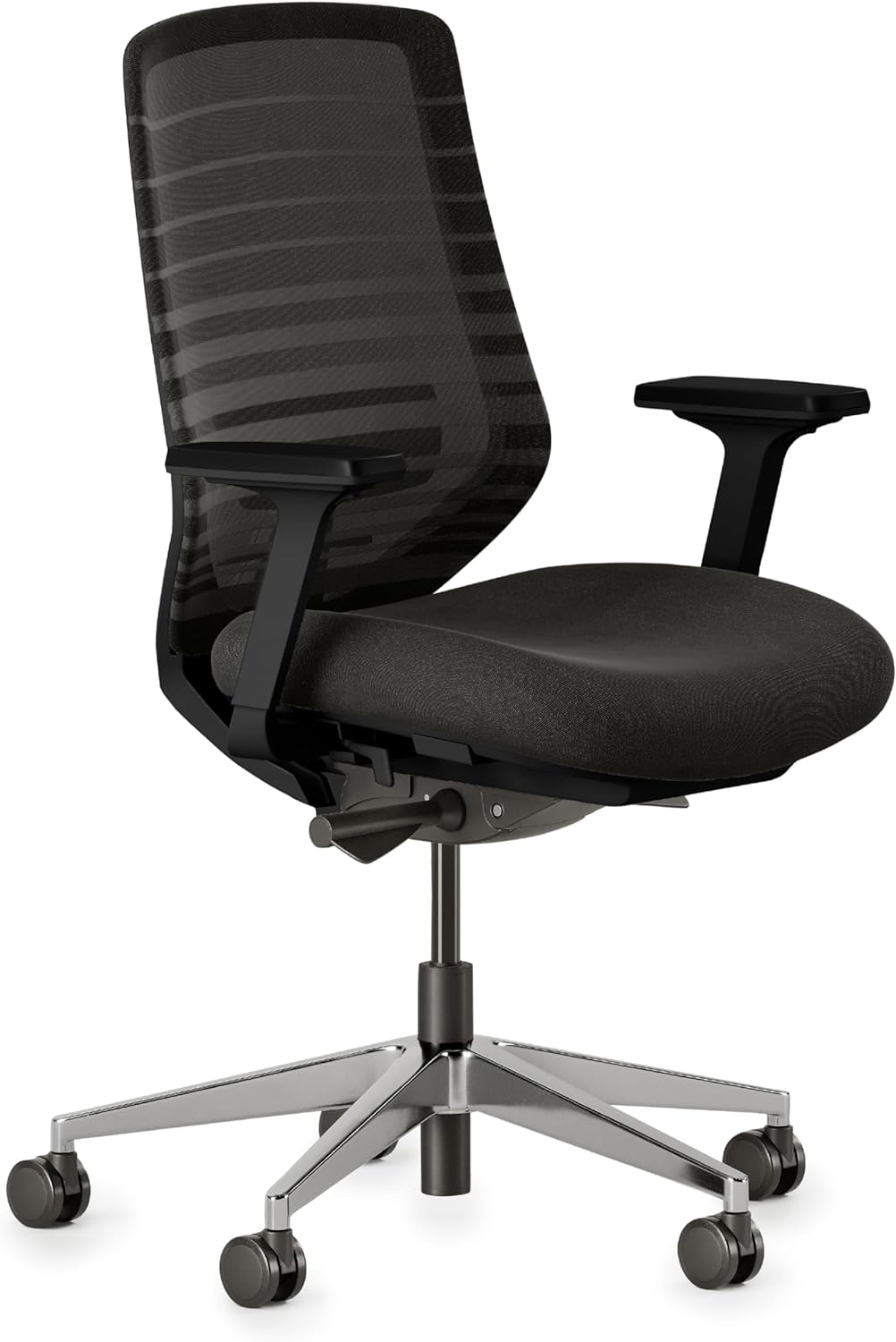 Branch - Ergonomic Chair - a Versatile Desk Chair with Adjustable Lumbar Support, Breathable Mesh Backrest, and Smooth Wheels - Experience Optimal Comfort and Support - Pebble - White - Serious Techies