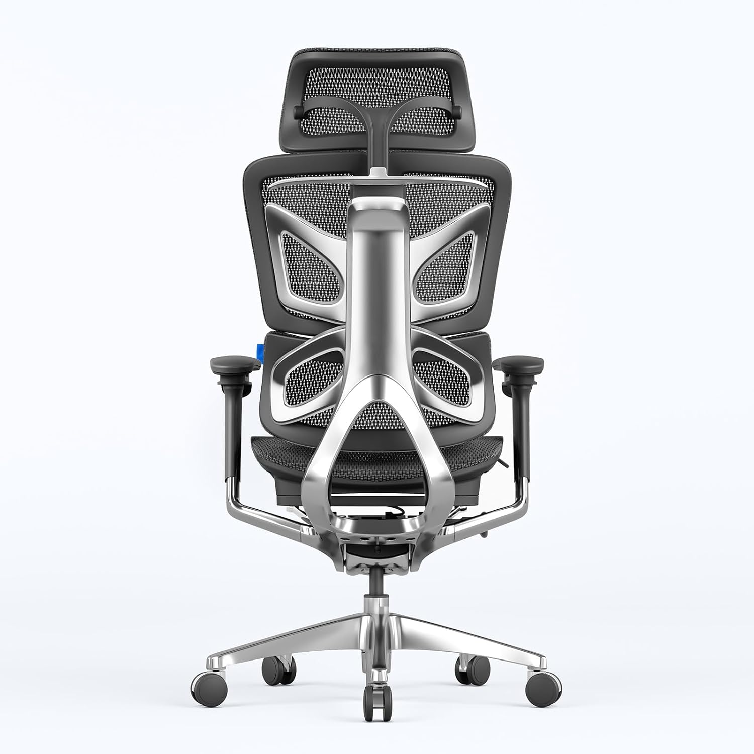 Odinlake - O3 753 Ergonomic Mesh Office Chair, 5-Level Adjustable Height, Wirecontrol Base, Dynamic Lumbar, 2D Headrest, Silent Casters, Flexbreath Mesh, Clothes Hanger, Aluminum Butterfly Backrest - Serious Techies