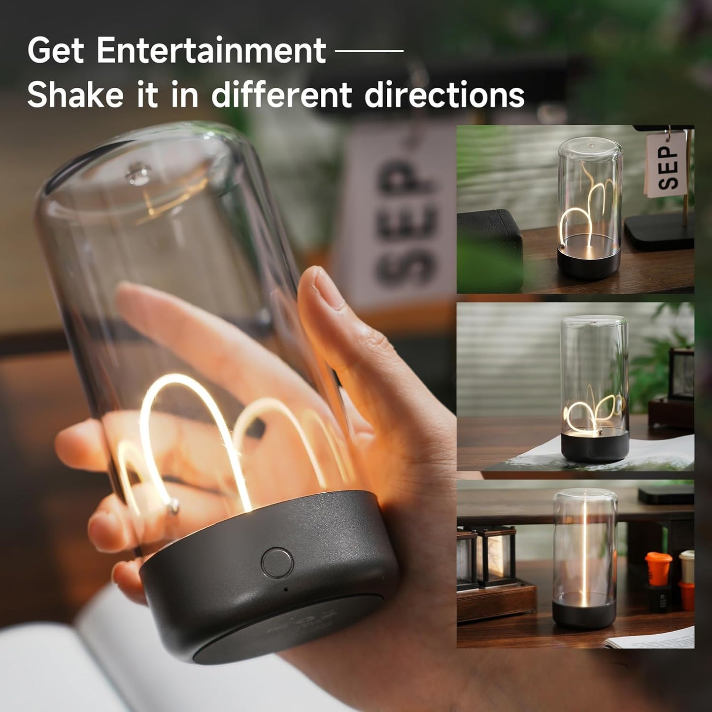 AUGE LIGHT - Mini Minimalist Table Lamp Cordless LED Desk Lamp Rechargeable Modern Night Lights Portable Nightstand Lamps Unique Ambient Light Mood Lighting - Serious Techies