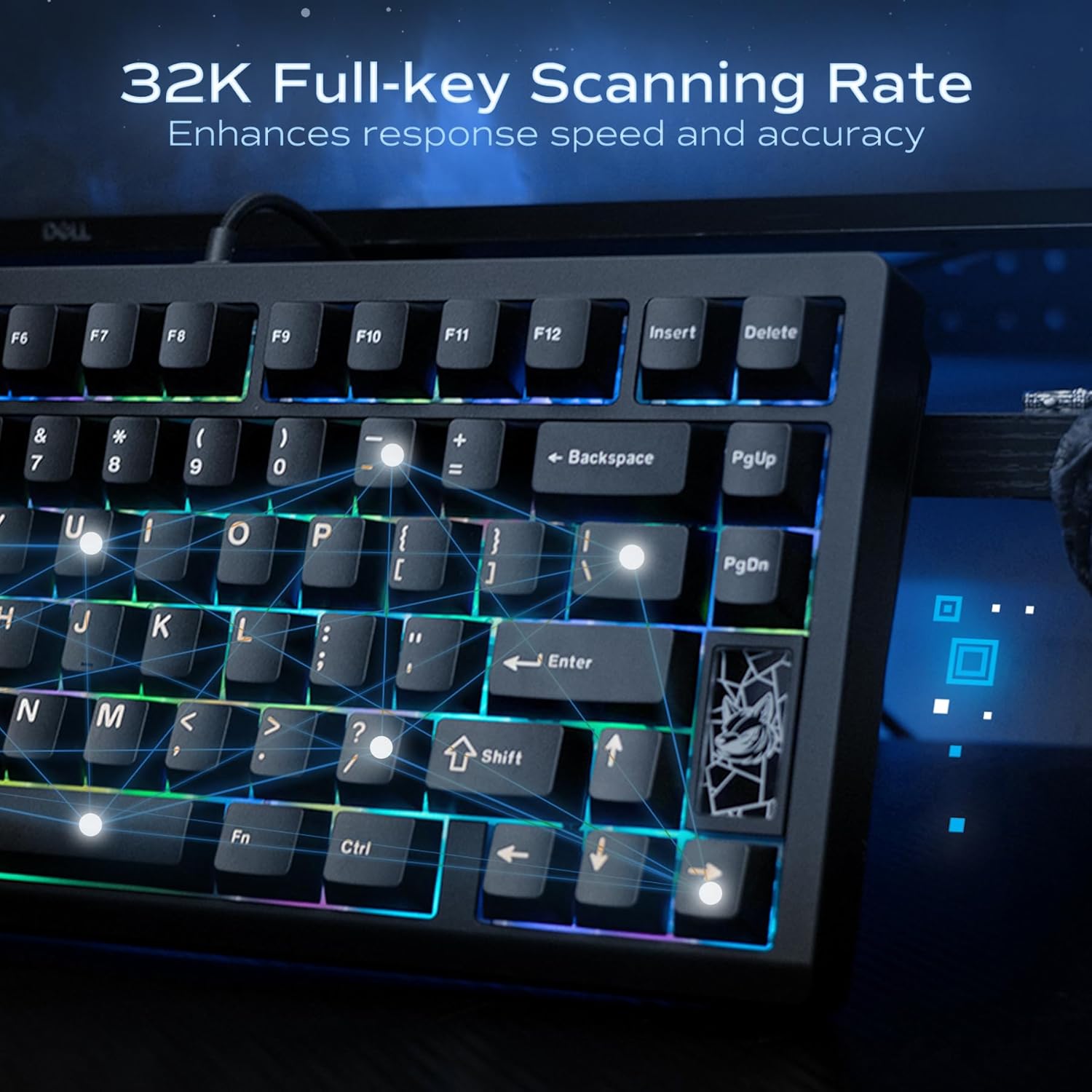 Chilkey - Slice75 HE Gaming Keyboard: 75% Percent Hall Effect Magnetic Aluminum Keyboard with WS Flux HE Clacky Switch, Rapid Trigger, 8K Polling, Per-Key RGB Custom Key Board for Game Office(Gray) - Serious Techies