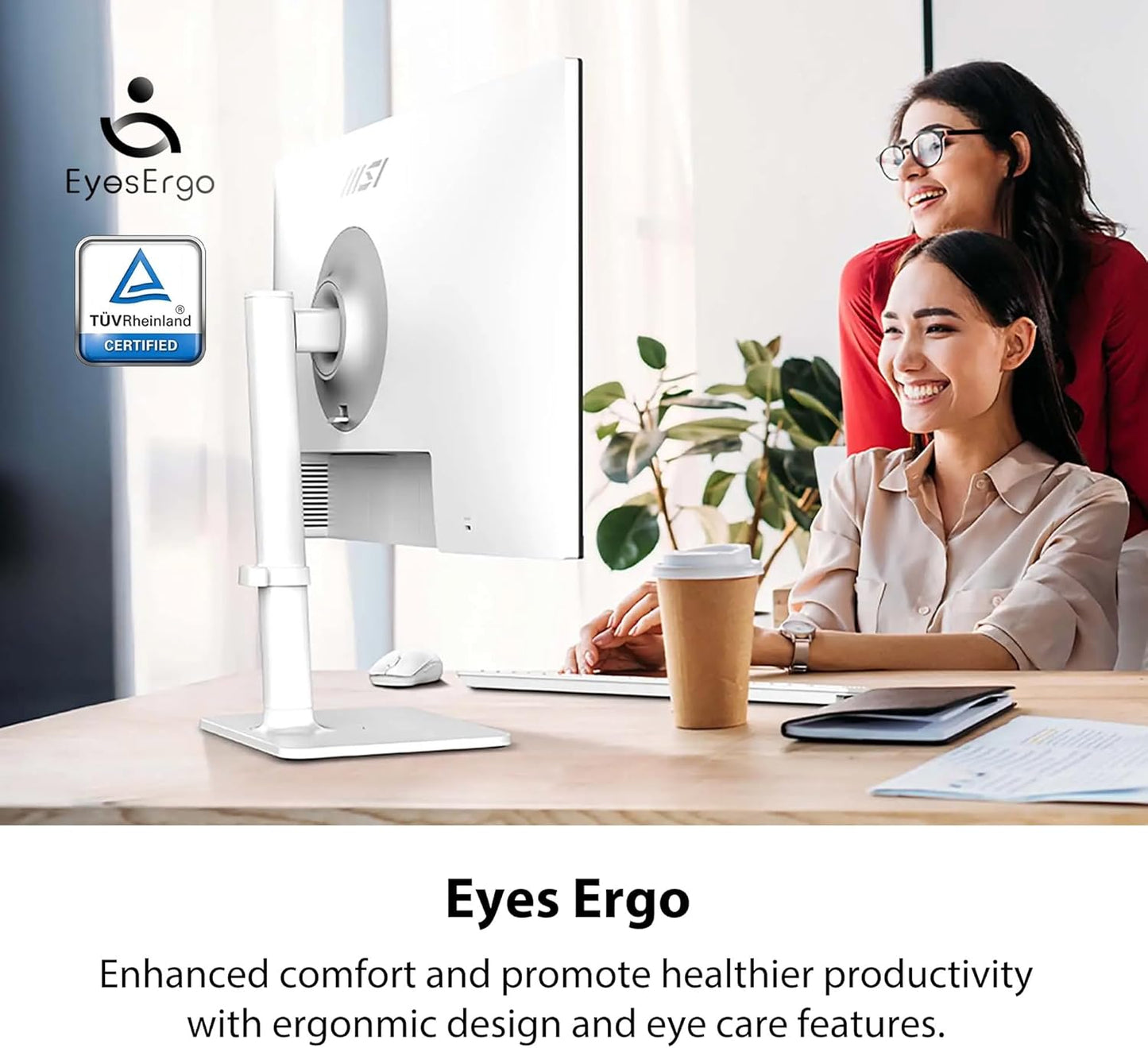 MSI - Modern MD272UPHW 27-Inch IPS 3840 X 2160 (UHD) Computer Monitor,60 Hz,Adaptive-Synch,Display HDR 400,Hdmi,Displayport,Kvm,Vesa Mountable,Height Adjustable,Speaker,White - Serious Techies