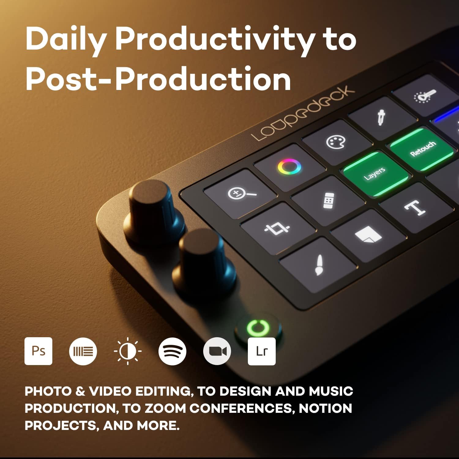 Loupedeck - Live S - the Streaming Console for Desktop Productivity, Full Stream Control and Content Creation with Customizable LED Touchscreen Buttons, Dials and RGB Buttons, Works with PC and Mac - Serious Techies
