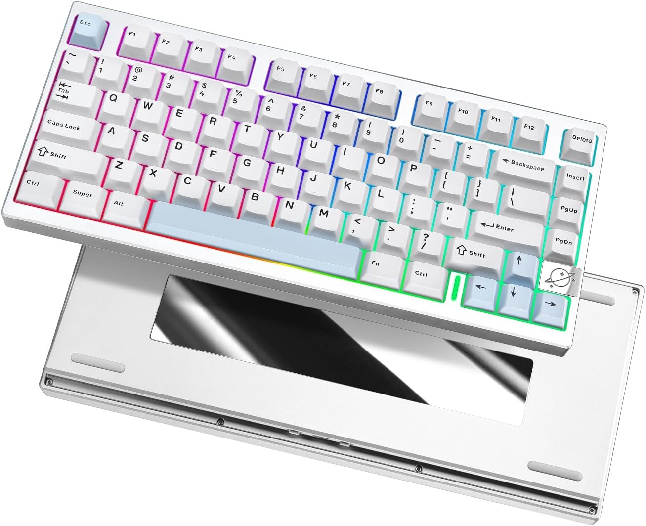 YUNZII - AL75 PRO 75% Wireless Mechanical Gaming Keyboard,Full Aluminum Cnc,Bt/2.4G/Wired,Pbt Keycaps,Gasket Mounted Hot Swap,Custom RGB Backlight, Programmable for Mac/Win (Black, Cocoa Cream V2) - Serious Techies