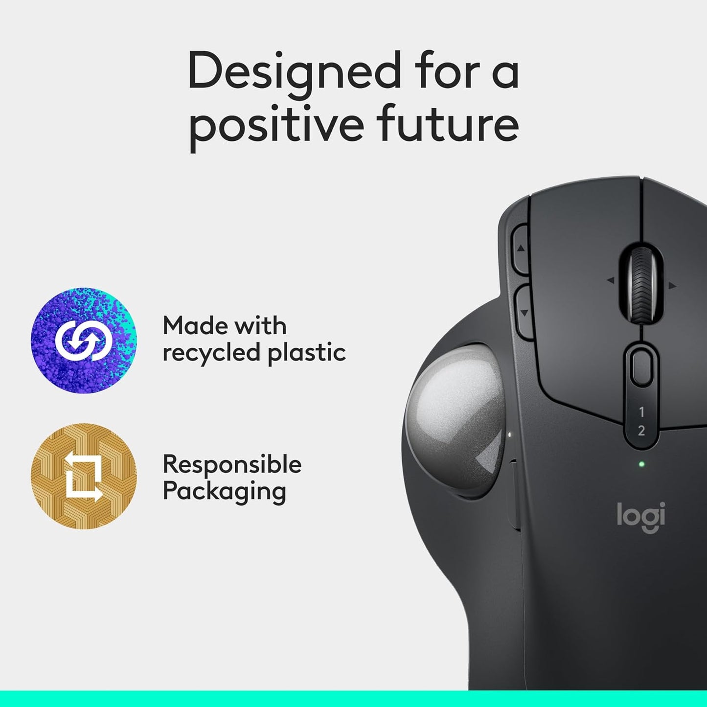 Logitech - MX Ergo S Advanced Wireless Trackball Mouse, USB-C Rechargeable Wireless Ergonomic Mouse with Bluetooth and Encrypted Dongle, 6 Programmable Buttons, for Pc/Mac - Graphite - Serious Techies