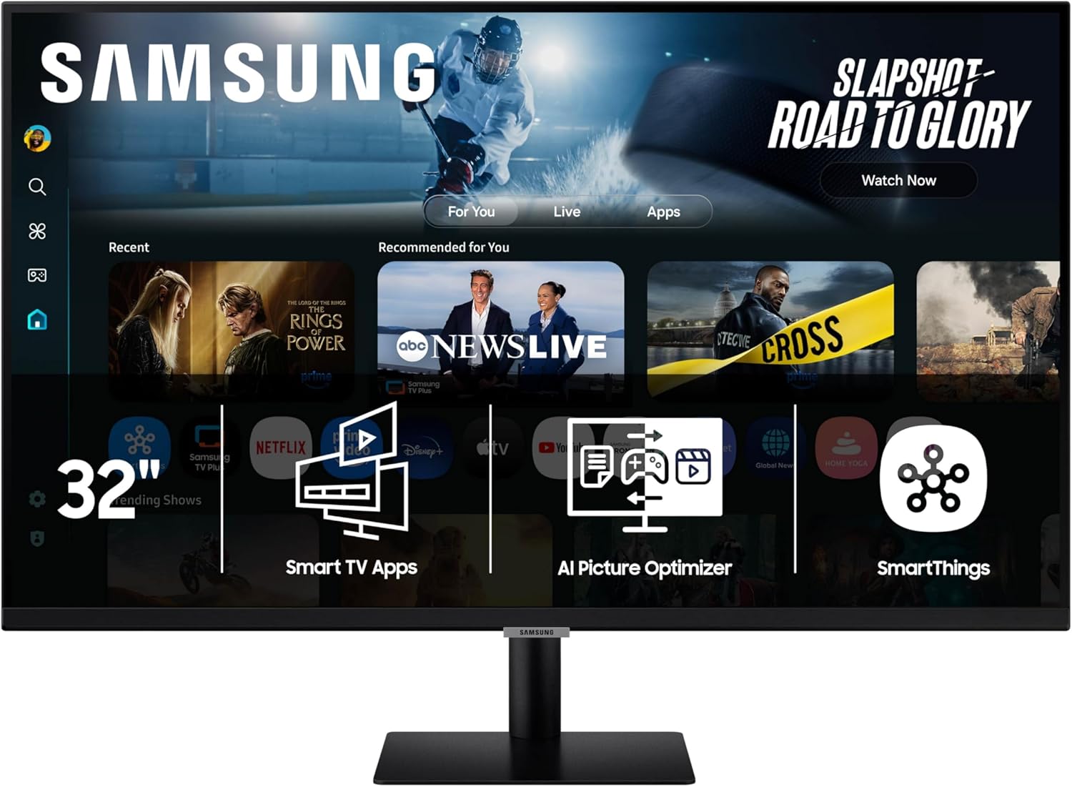 Samsung -32” Smart Monitor M7 (M70F) 4K UHD Display,  Vision AI, Smart TV Apps, Gaming Hub, USB-C, HDMI and USB-A, White, LS32FM703UNXZA, 2025 - Serious Techies