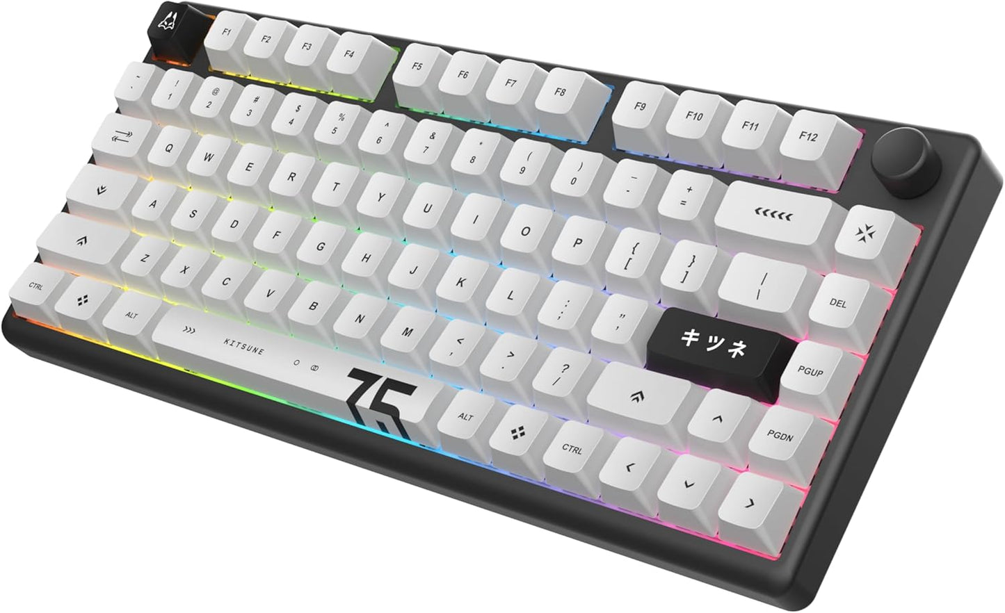 ARBITER - Polar 75 - Magnetic Gaming Keyboard - Rapid Trigger W/Socd Super Tap, CNC Aluminum Frame, Gen 2 Hall Effect Switches, Volume Knob, RGB, Dye-Sub PBT Keycaps - Kitsune Black - Serious Techies