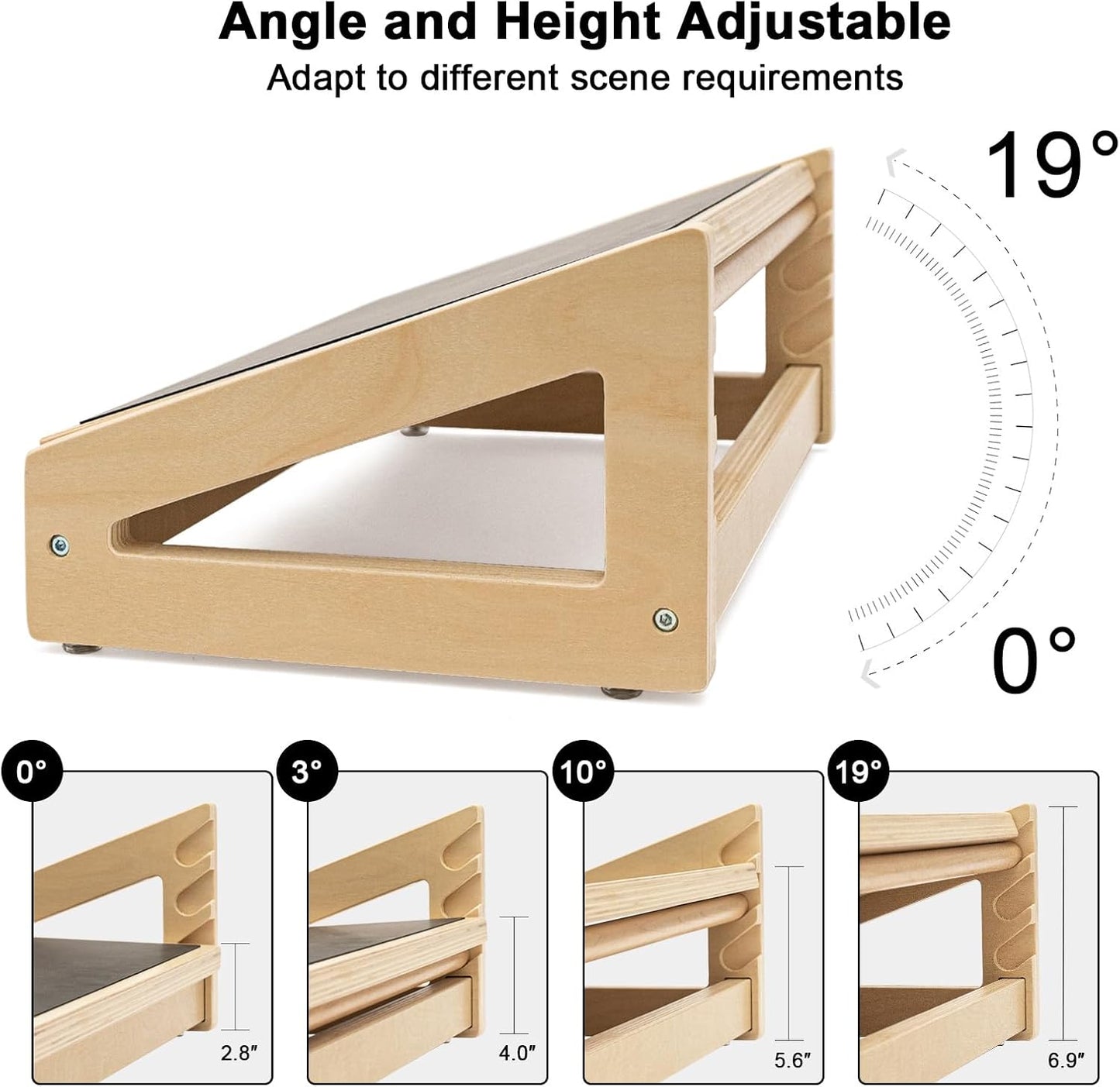 WOOD CITY - Foot Rest for under Desk at Work, 3 Heights Adjustable Footrest with Silicone Surface, 2 in 1 Foot Stool Improve Posture, Reduce Fatigue & Pain, Ideal for Home/Office/Gaming (Natural) - Serious Techies