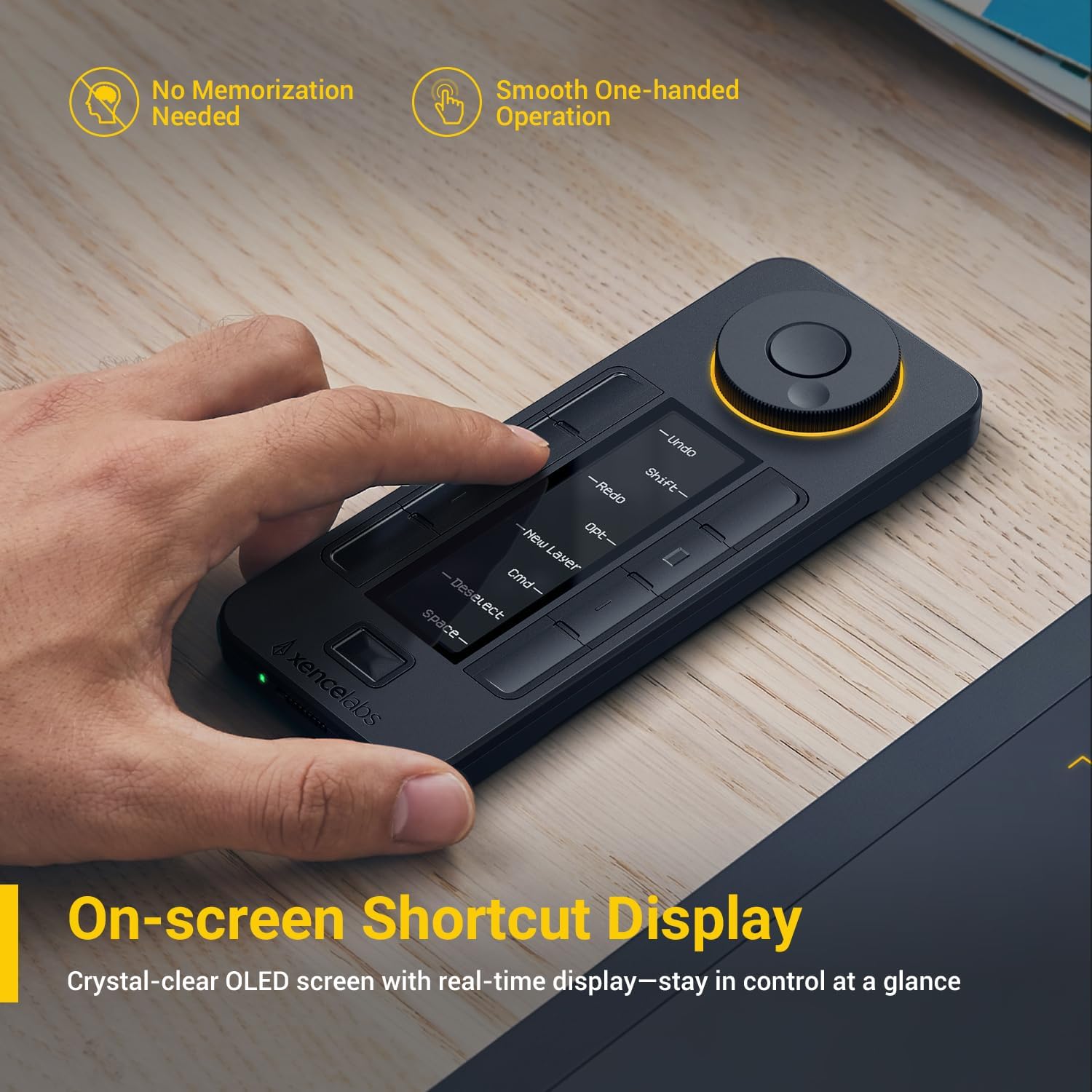 XENCELABS - Quick Keys for PC, Macbook, Desktop, Drawing Tablet, MacroPad, Pen Display, OLED Display, 44 Customizable Shortcuts Keydail for Digital Drawing, Video Editing, Photo Retouching, Windows/Macos