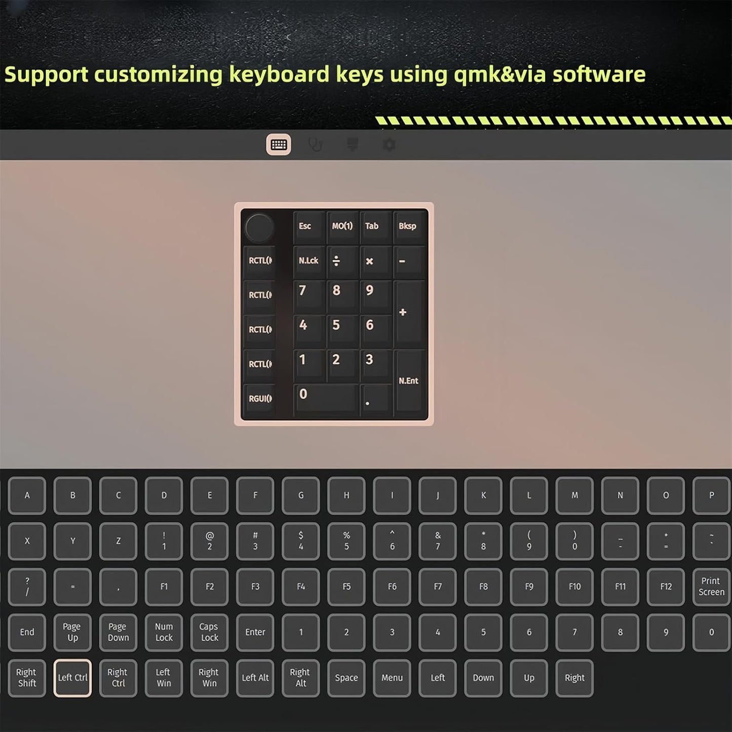 GMK26  - Mechanical Numpad,Gasket via Macro Numeric Keypad Hot Swap Wireless 2.4G/Bt5.0/Wired USB-C RGB Backlit 26 Keys Mini Protable Number Keyboard Programmable for Win/Mac/Gaming (Black) - Serious Techies