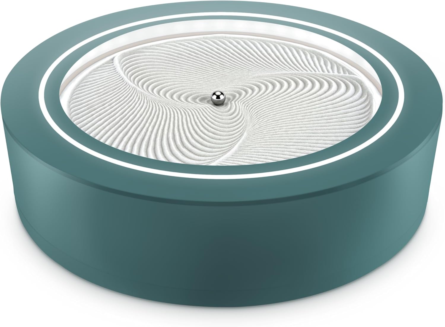 Homedics - 11” Drift Sandscape, Compact Size, Zen Garden, Meditation Accessories, Decorative Sandscape, Smart LED Lighting, Wi-Fi Enabled (Black) - Serious Techies