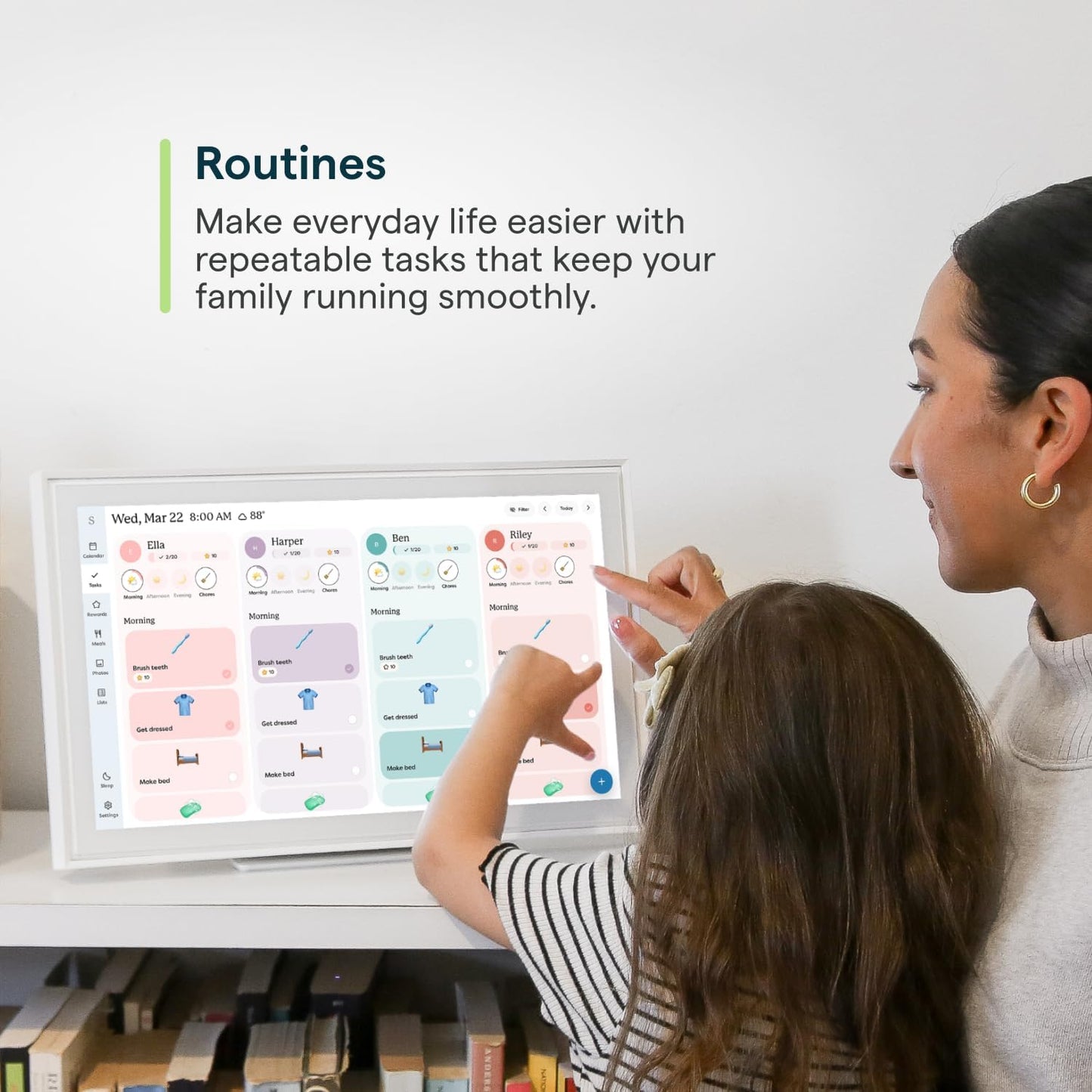 Skylight - Calendar - 15" Digital Calendar - White - Serious Techies