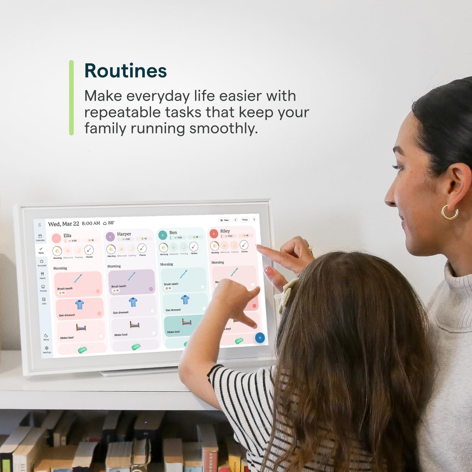 Skylight - Calendar - 15" Digital Calendar - White - Serious Techies