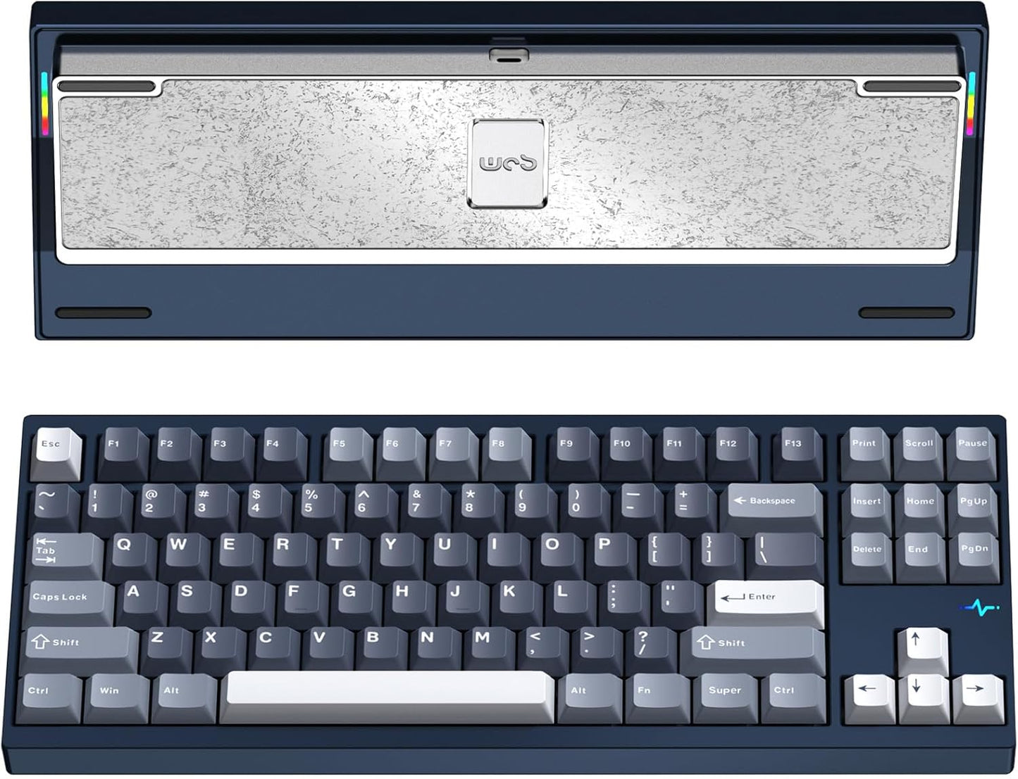 WOBKEY - Crush 80 Reboot CNC Aluminum 5-Second Quick-Release Triple-Mode Connectivity Mechanical Keyboard with Superior Acoustics (Lite Black) - Serious Techies