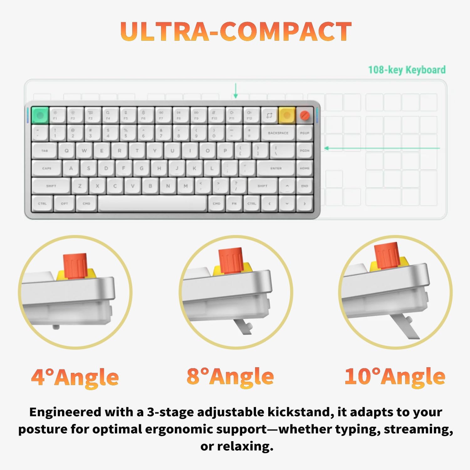 Nuphy - Air75 V3 Hot Swappable Wireless Mechanical Keyboard, 84 Keys 75% Custom Low Profile Keyboard with Knob, RGB Backlit, Gasket Mounted, Support Bluetooth/2.4Ghz/Usb-C,Blakc-Brown Nano - Serious Techies
