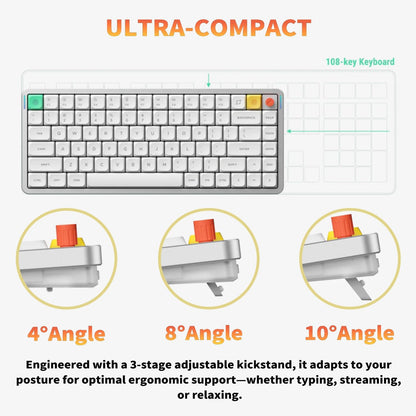 Nuphy - Air75 V3 Hot Swappable Wireless Mechanical Keyboard, 84 Keys 75% Custom Low Profile Keyboard with Knob, RGB Backlit, Gasket Mounted, Support Bluetooth/2.4Ghz/Usb-C,Blakc-Brown Nano - Serious Techies