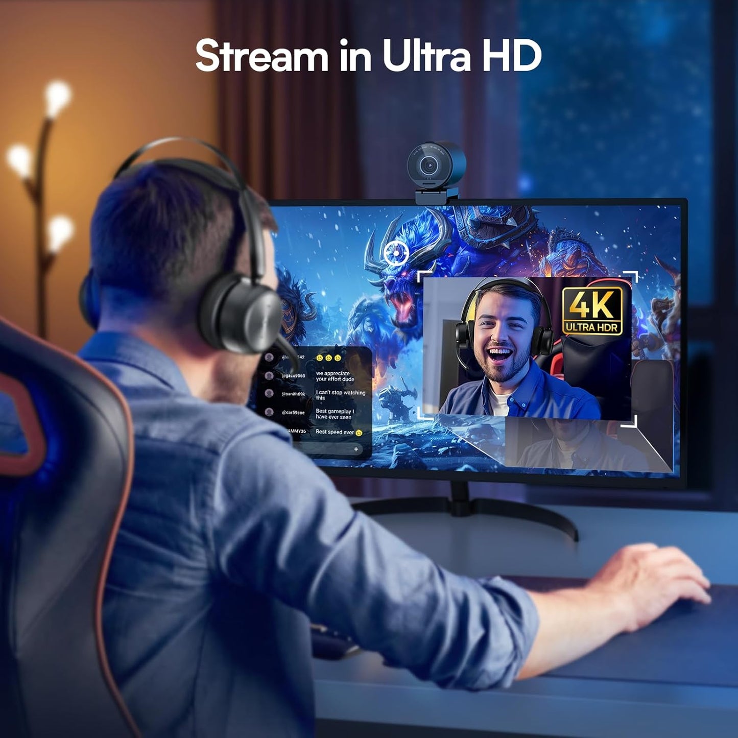 EMEET - Smartcam S800-4K Webcam for Streaming, Sony 1/2'' Sensor, Supports HDR, PDAF&TOF Dual-Autofocus, 1080P@60Fps, 2 Noise-Cancelling Mics, 40°-73° FOV, Perfect for Live Streaming&Online Meetings - Serious Techies