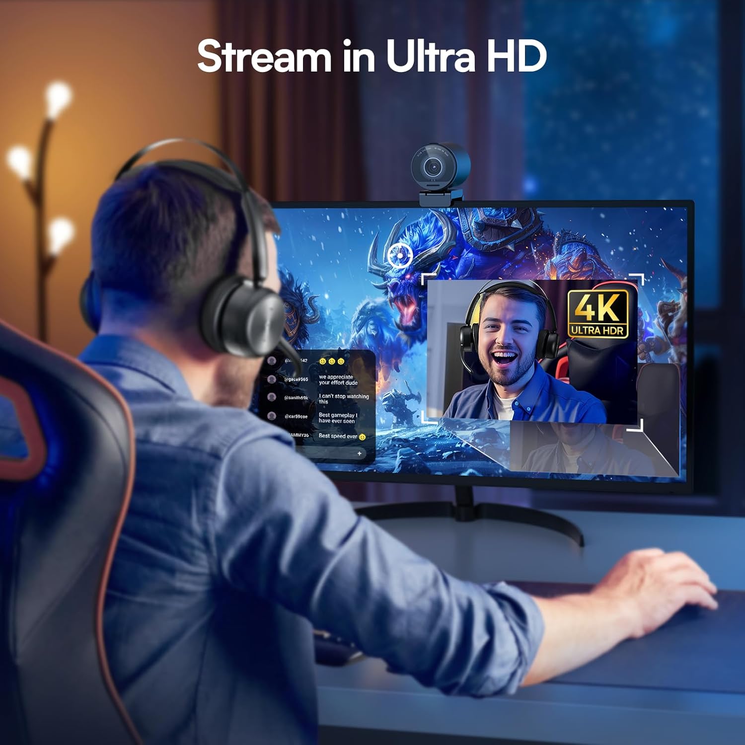 EMEET - Smartcam S800-4K Webcam for Streaming, Sony 1/2'' Sensor, Supports HDR, PDAF&TOF Dual-Autofocus, 1080P@60Fps, 2 Noise-Cancelling Mics, 40°-73° FOV, Perfect for Live Streaming&Online Meetings - Serious Techies