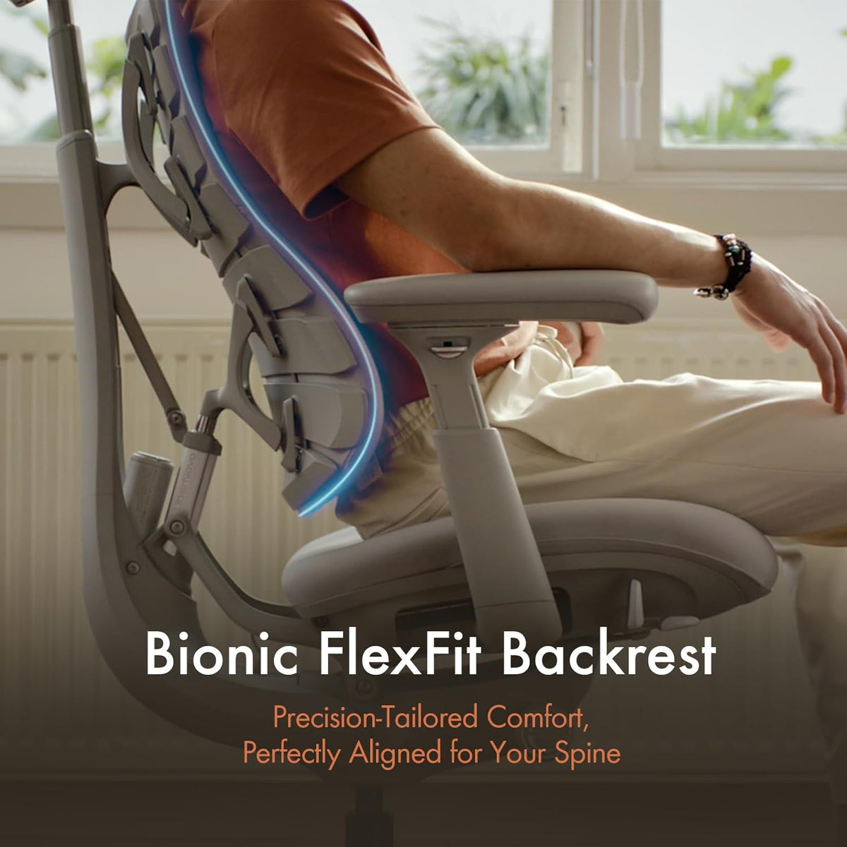 LiberNovo - Dynamic Ergonomic Office Chair - Comfy Adjustable Desk Chair with Adaptive Lumbar Support, 160° Recline & Built-In Spine Stretch for Back Comfort, Home Office Long Hours Use, Black+45Cm - Serious Techies