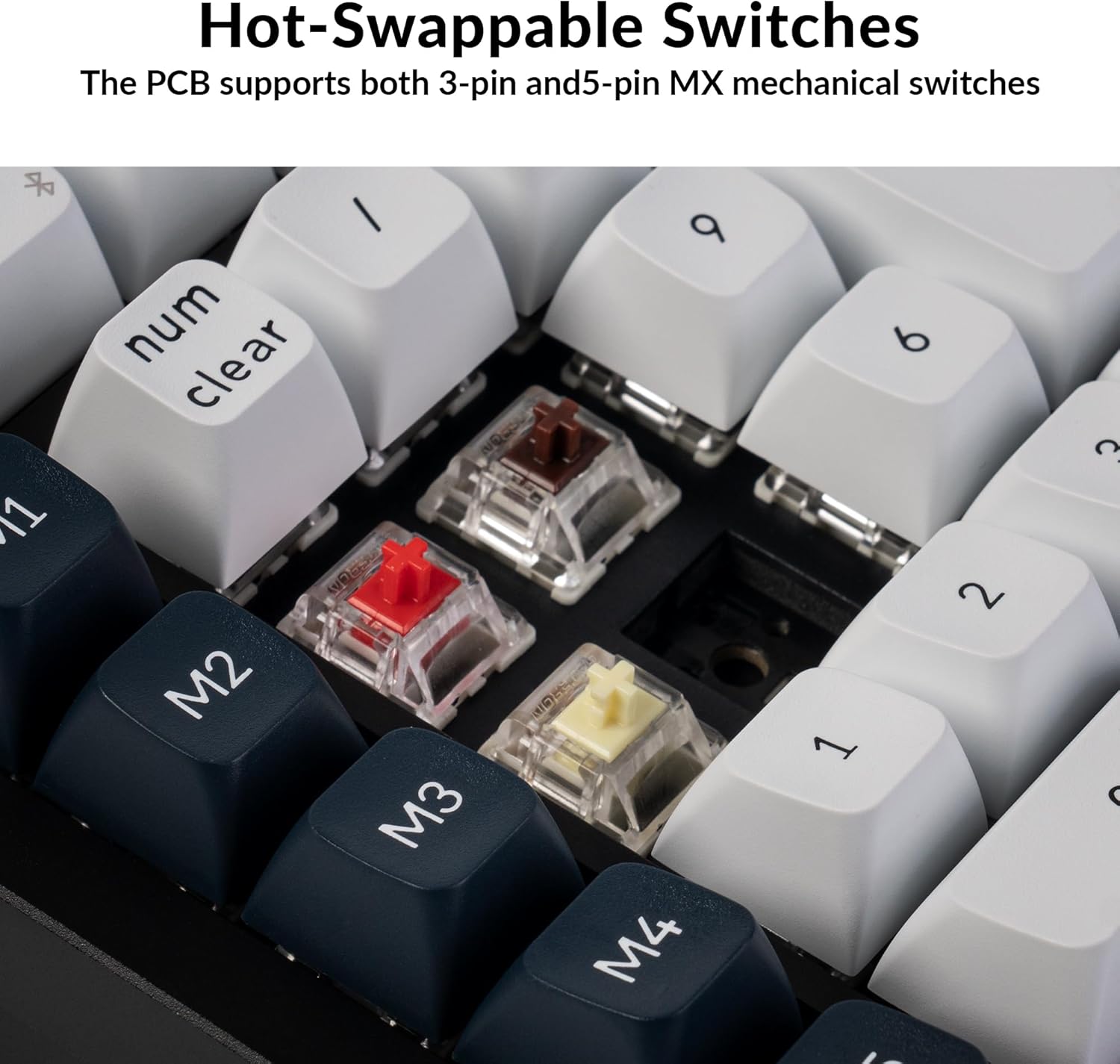 Keychron - Q0 Max Wireless Custom Mechanical Numpad, 2.4 Ghz/Bluetooth 5.1/Wired QMK Number Pad, RGB Hot-Swappable with Gateron Banana Switch for Laptop Mac Windows Linux - Black - Serious Techies