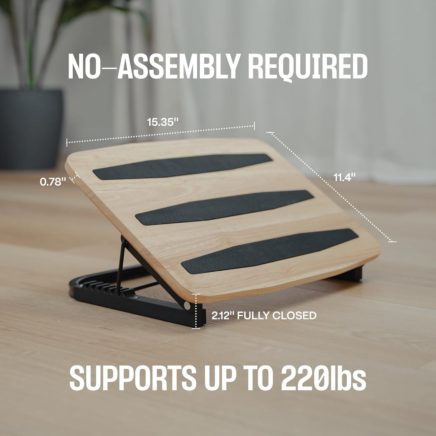 COREMINDED - Adjustable under Desk Foot Stool - Ergonomic Foot Rest with 7 Angles - Natural - Serious Techies