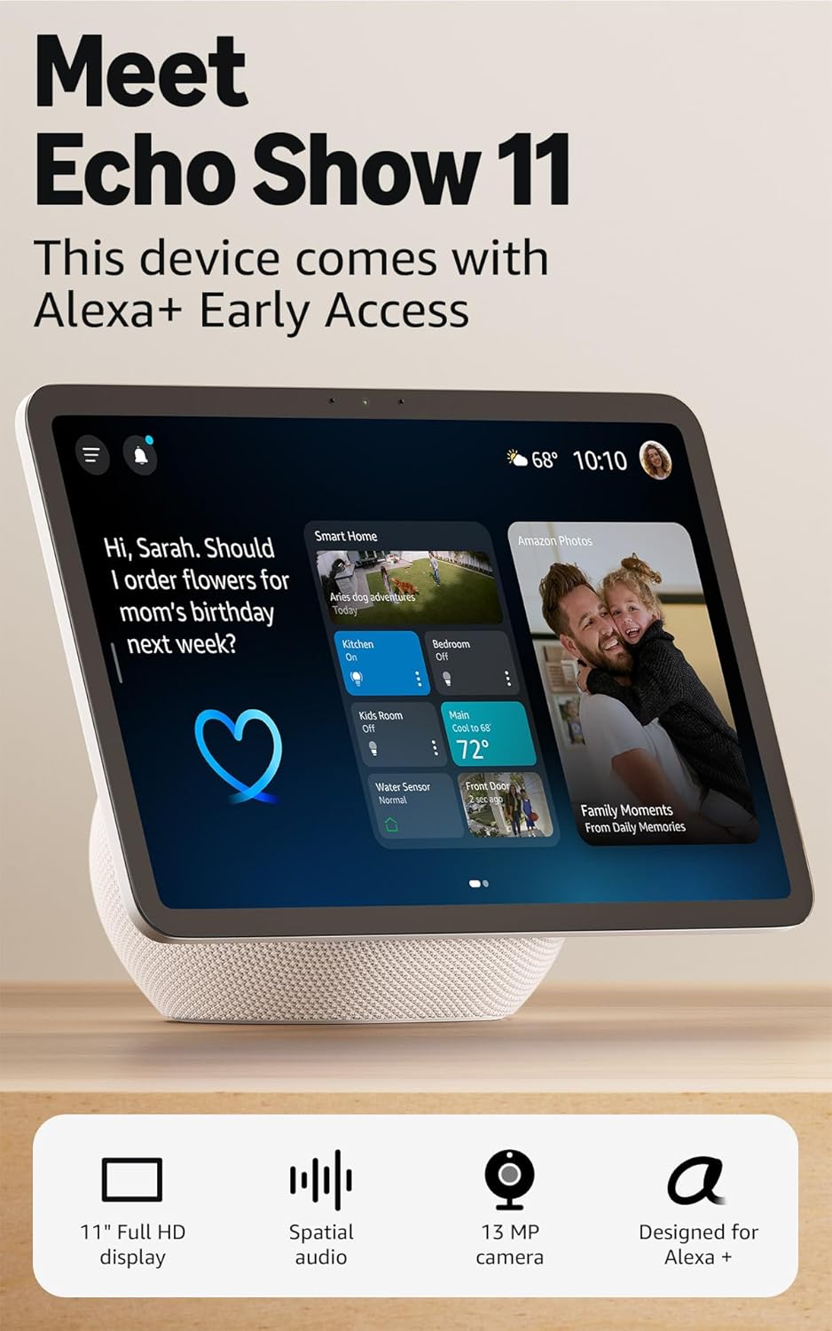 Amazon - Echo Show 8 (Newest Model), Vibrant HD 8.7" Display with Spatial Audio, with Alexa+ Early Access, Graphite - Serious Techies