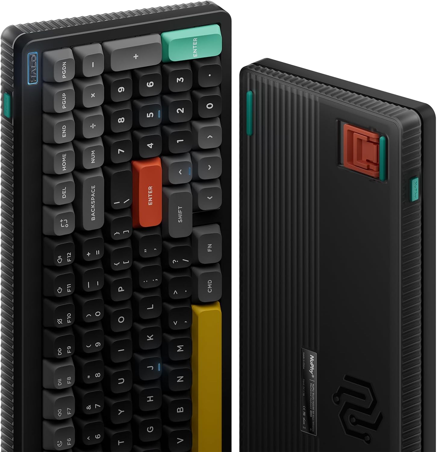 Nuphy - Halo96 V2 Wireless Mechanical Keyboard, 96% Hot Swappable, 99 Keys RGB Backlit, Bluetooth/Usb-C/2.4Ghz, Mint Switches (37Gf), Black -  Serious Techies