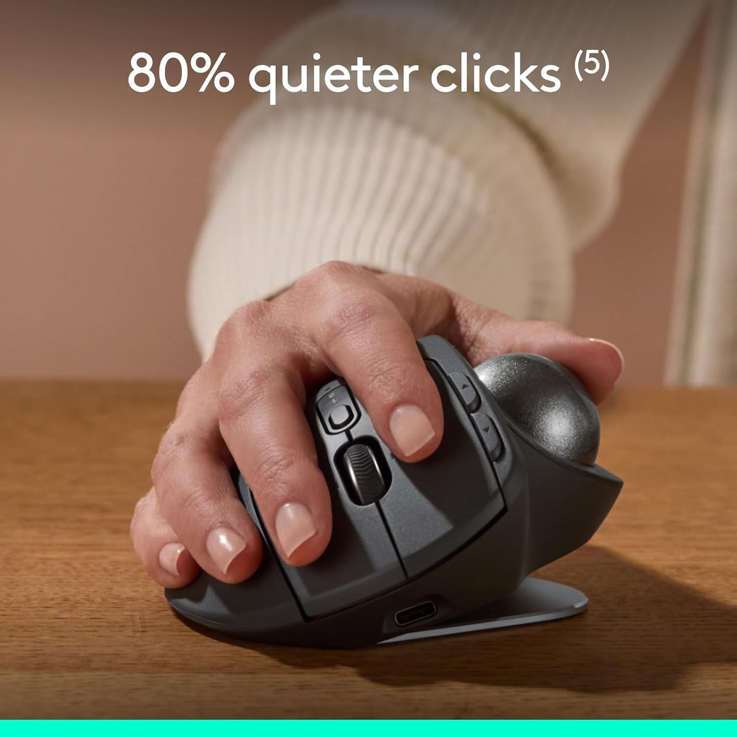 Logitech - MX Ergo S Advanced Wireless Trackball Mouse, USB-C Rechargeable Wireless Ergonomic Mouse with Bluetooth and Encrypted Dongle, 6 Programmable Buttons, for Pc/Mac - Graphite - Serious Techies