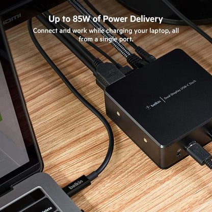 Belkin - USB-C Dual Display Docking Station - Type-C, USB 3.2 Gen 1, Black - Serious Techies