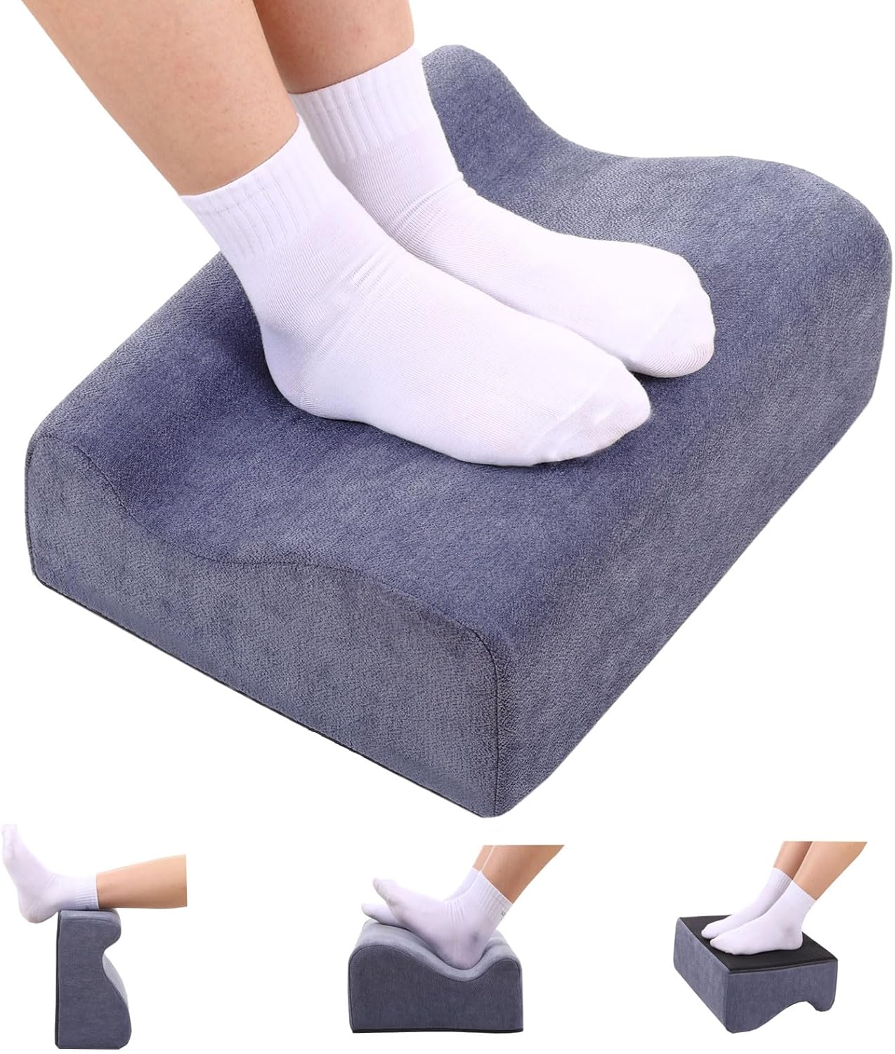 COMFelicify - Foot Rest for under Desk at Work,At Work Soft Ergonomic Footrest,Support Foot Pillow,Heel Chair,Leg Elevation Pillow,(Black) - Serious Techies