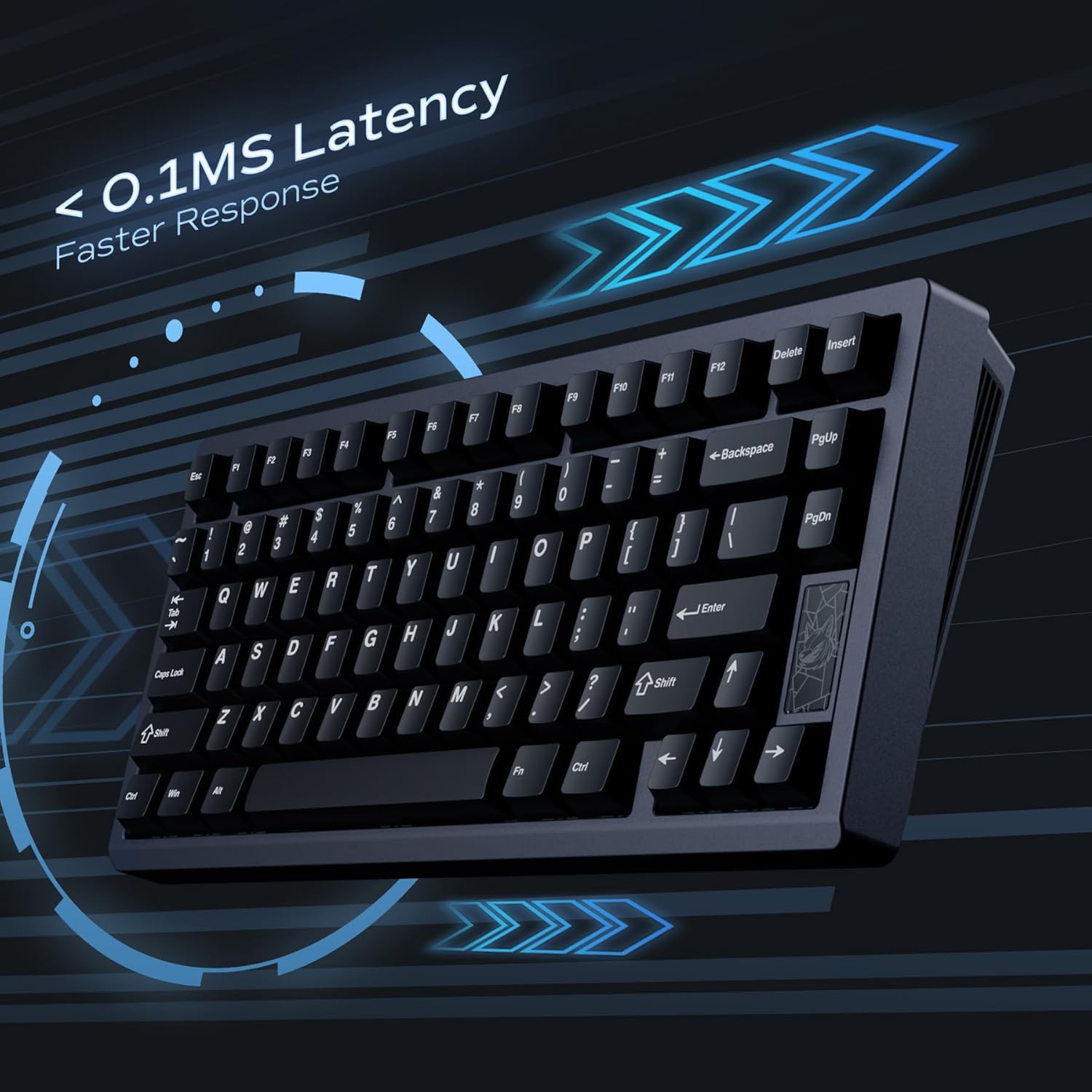 Chilkey - Slice75 HE Gaming Keyboard: 75% Percent Hall Effect Magnetic Aluminum Keyboard with WS Flux HE Clacky Switch, Rapid Trigger, 8K Polling, Per-Key RGB Custom Key Board for Game Office(Gray) - Serious Techies