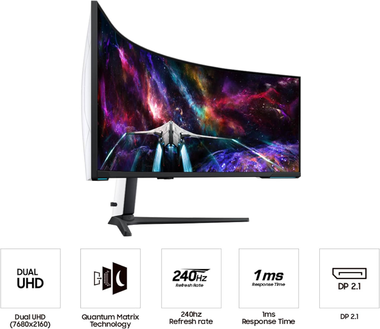 Samsung - 57" Odyssey Neo G9 (G95NC) Series Dual 4K UHD 1000R Curved Gaming Monitor, 240Hz, 1Ms with Displayport 2.1, Quantum Mini-Led, Displayhdr 1000, AMD Freesync Premium Pro, LS57CG952NNXZA - Serious Techies
