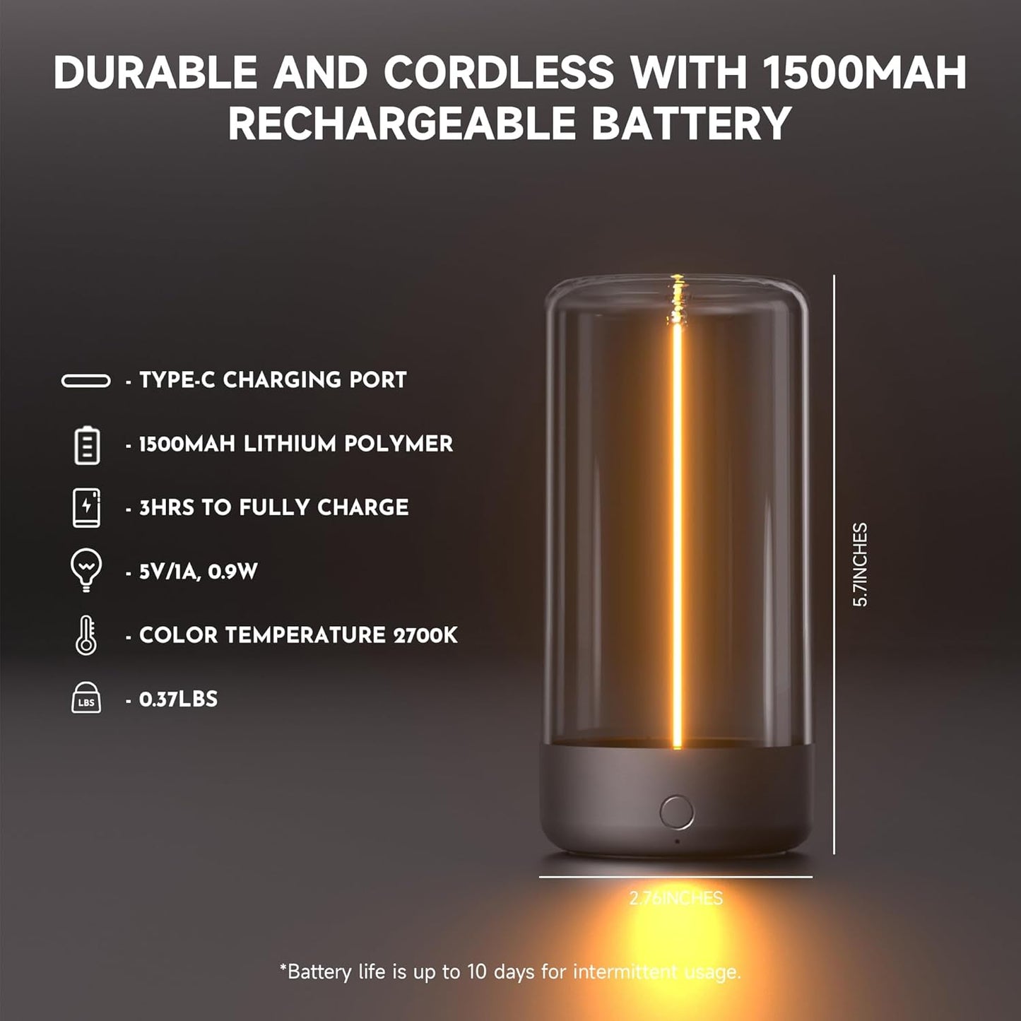 AUGE LIGHT - Mini Minimalist Table Lamp Cordless LED Desk Lamp Rechargeable Modern Night Lights Portable Nightstand Lamps Unique Ambient Light Mood Lighting - Serious Techies