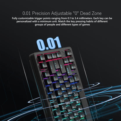 Womier - SK75 TMR/HE Hall Effec Keyboard 75%, Wireless Mechanical Keyboard Rapid Trigger Custom Magnetic Switch Keyboards with 8000 Hz Hot Swap, BT/2.4G/USB-C with Mac Windows Linux (Aluminum) - Serious Techies