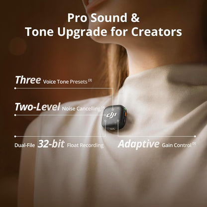 DJI - Mic 3 (2 TX + 1 RX + Charging Case), Wireless Microphone for Iphone/Camera/Android, Ultralight, Adaptive Gain Control for Balanced Volume, Dual Band Anti-Interference, 28Hrs Use, Vlog - Serious Techies