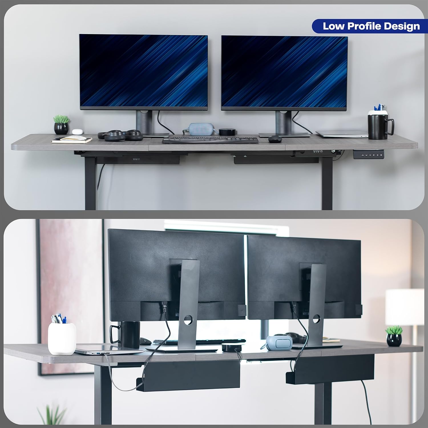VIVO - Under Desk 17 Inch Cable Management Trays, Power Strip Holders, Cord Organizers, Wire Tamers for Office and Home, Black, 2 Pack, DESK-AC06-2C - Serious Techies