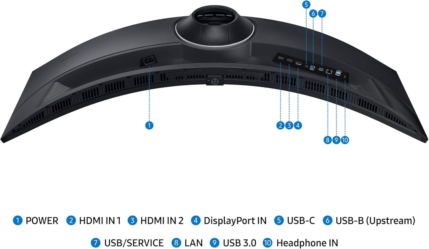 Samsung - 49” Business Curved Ultrawide Dual QHD Computer Monitor, USB-C, Displayport, HDMI, 120Hz, VESA Displayhdr 400, Built-In Speakers, Height Adjustable Stand, Eye Care, LS49C954UANXZA, 2024 - Serious Techies