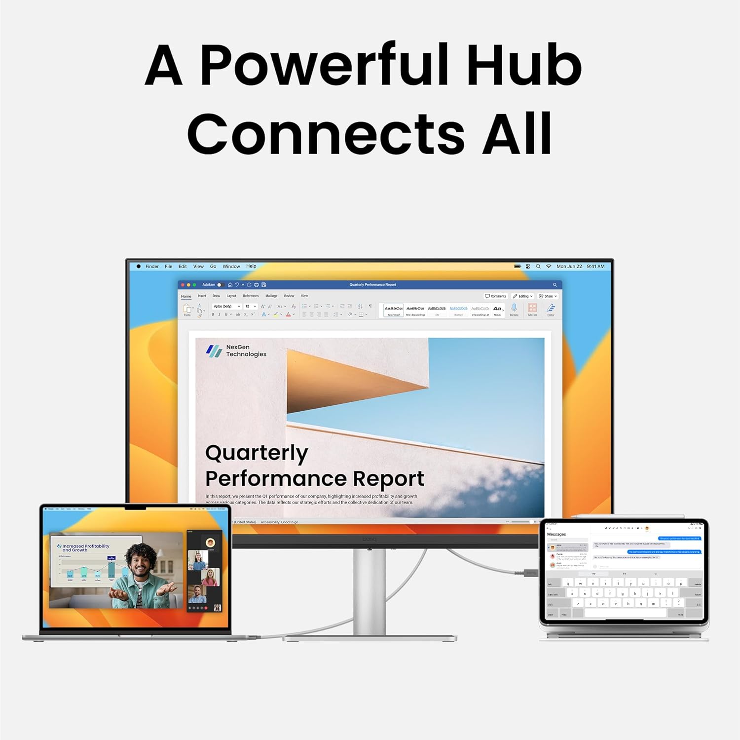 MA320U 32” 4K 3840X2160 Monitor for Macbook® Pro/Air, Dual USB-C, 90W Power Delivery, Mac Color Match, USB Hub, Brightness & Volume Control on Mac, Height & Tilt Adjustable Stand, P3 Color Gamut