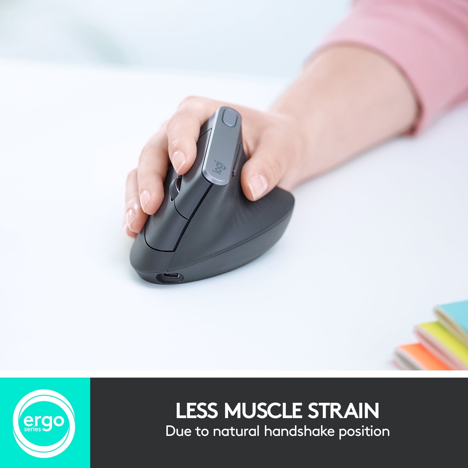 Logitech - MX Vertical Ergonomic Wireless Mouse - Serious Techies