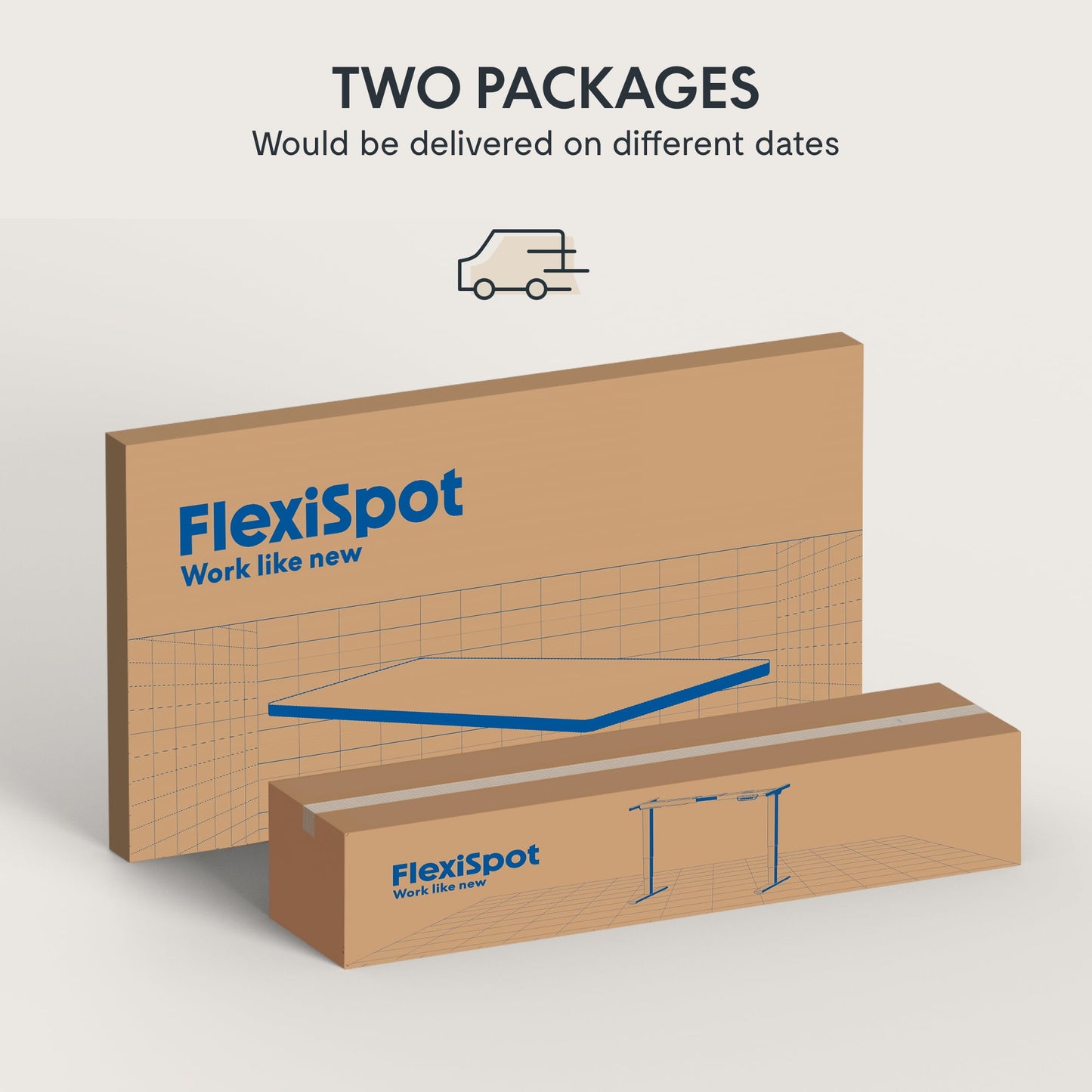 FLEXISPOT - 48"X24" Dual Motors 3-Stage Standing Desk Solid Wood Home Office Height Adjustable Desk with Wheels, Solid Rubber Wood Desktop and White Frame - Serious Techies