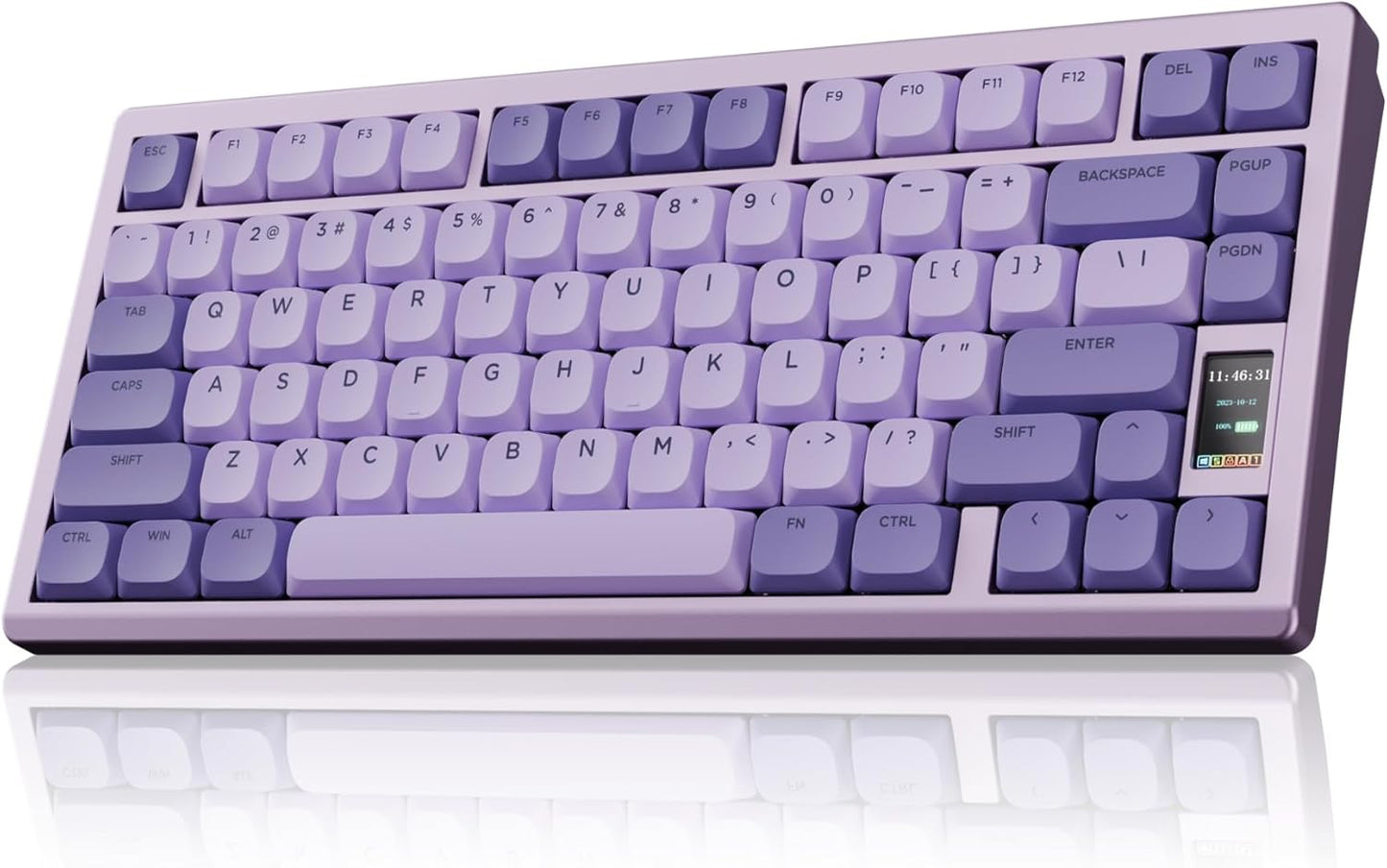 Chilkey - ND75 LP Low Profile Aluminum Mechanical Keyboard, 75 Percent Wireless Gaming Keyboard W/Screen, Tri-Mode, Quick Disassembly, RGB Backlit Key Board for Laptop Office PC (Black) - Serious Techies