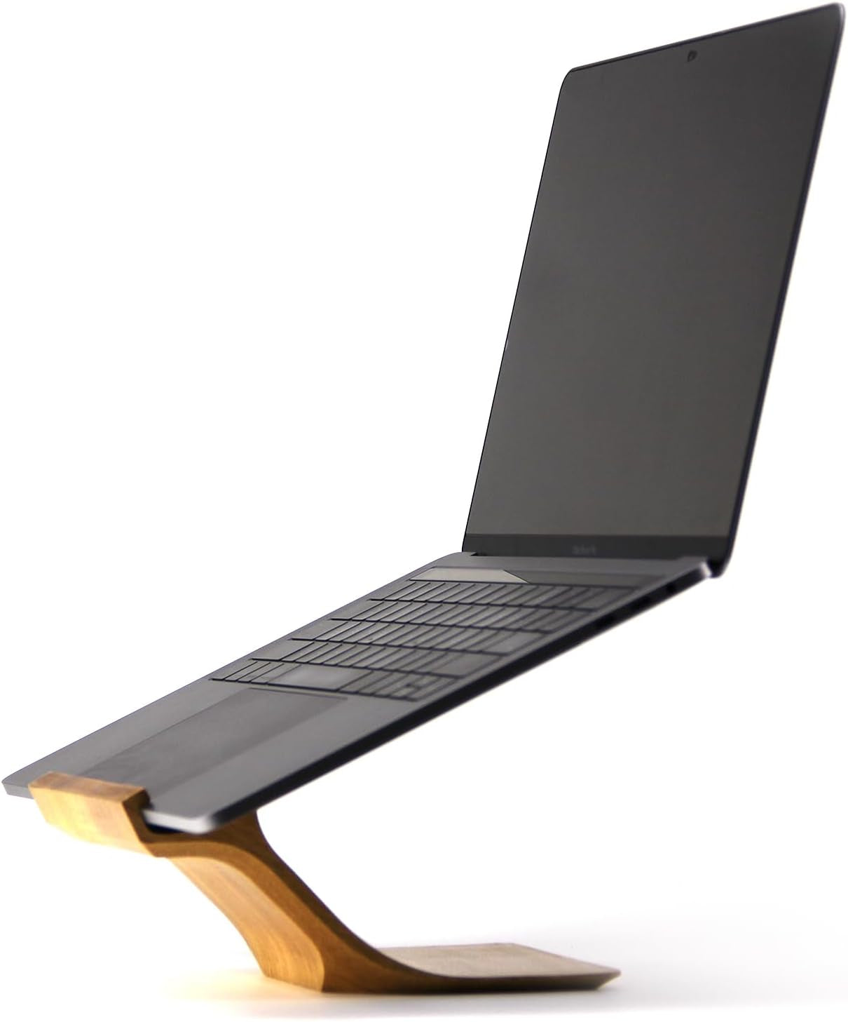 XDK - Wood Laptop Stand for Desk, Ergonomic Height Riser for Notebook Computer up to 15 Inches, Wooden Holder for Macbook/Aluminum Laptops - Serious Techies