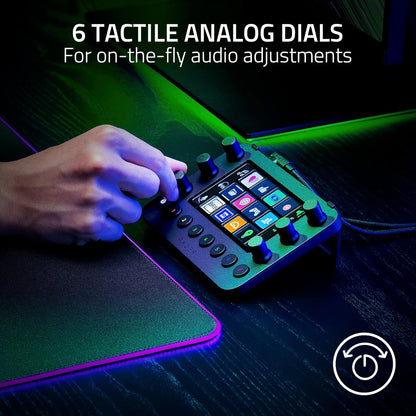 Razer - Stream Controller: All-In-One Keypad for Streaming - 12 Haptic Switchblade Keys - 6 Tactile Analog Dials - 8 Programmable Buttons - Designed for PC & Mac Compatibility - Serious Techies