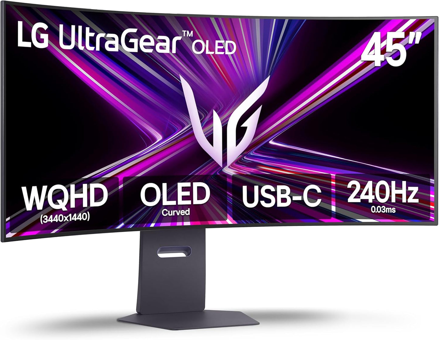 LG - 45GX900A-B 45-Inch Ultragear WQHD (3440 X 1440) OLED Curved Gaming Monitor, 240Hz, 0.03Ms, NVIDIA G-Sync, VESA Displayhdr True Black 400, HDMI 2.1, Displayport, USB Type-C PD 65W, Black - Serious Techies