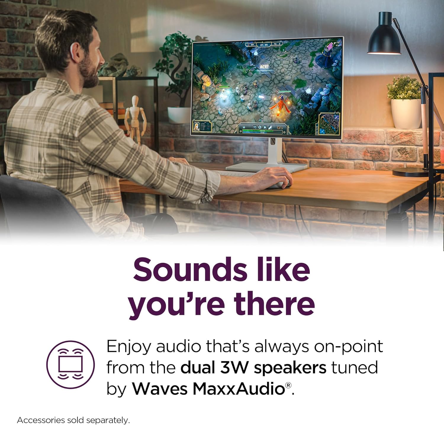 Lenovo - L27H-4A Monitor, 27" QHD IPS Panel Display, 100Hz, HDR10, USB-C- Waves Maxxaudio®, 1Ms MPRT, Cloud Grey Nearedgeless Design - Serious Techies