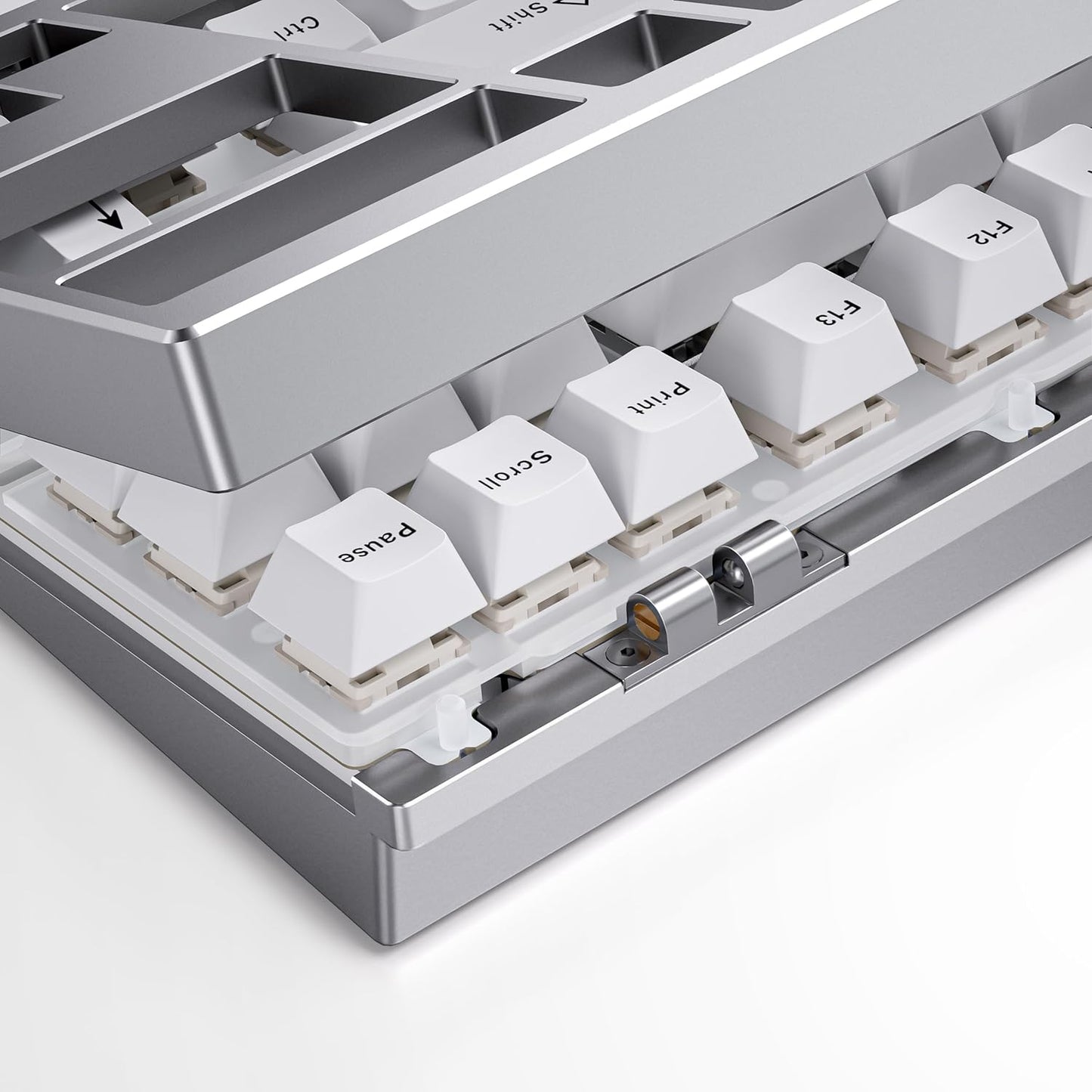 MCHOSE - GX87 Ultra Wireless Mechanical Keyboard TKL 80% Gaming Keyboard Creamy QMK/VIA CNC Aluminum Usb-C/Bt5.0/2.4Ghz 8000Mah Battery Custom Hot Swappable RGB Backlit for Windows/Mac/Pc White - Serious Techies