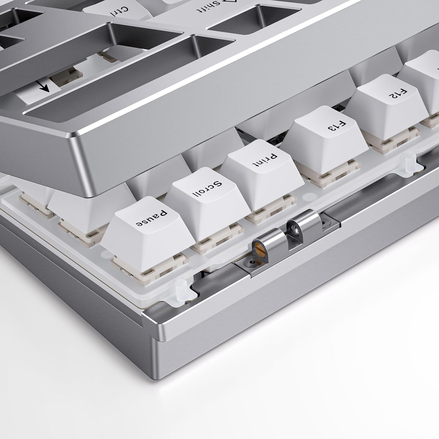 MCHOSE - GX87 Ultra Wireless Mechanical Keyboard TKL 80% Gaming Keyboard Creamy QMK/VIA CNC Aluminum Usb-C/Bt5.0/2.4Ghz 8000Mah Battery Custom Hot Swappable RGB Backlit for Windows/Mac/Pc White - Serious Techies