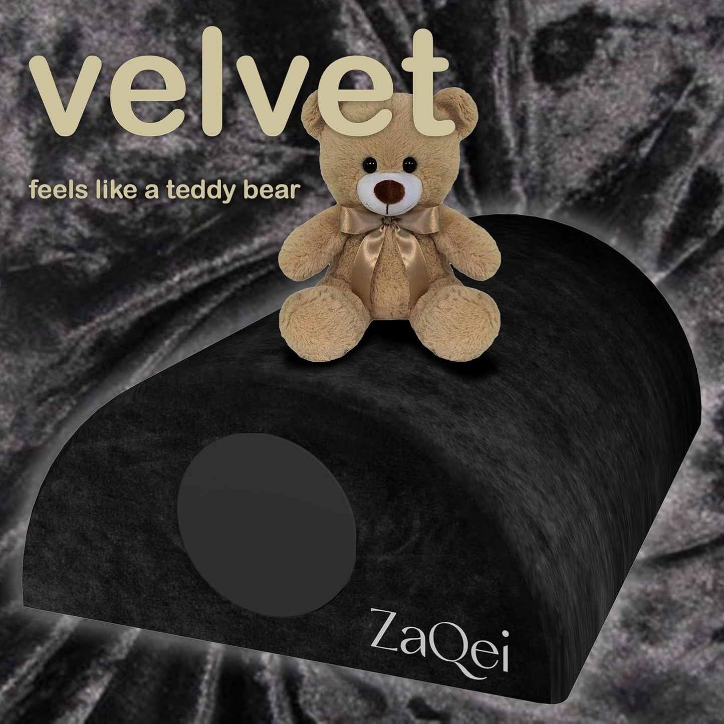 Zaqei - Foot Rest for under Desk at Work, Massage Roller & Egyptian Velvet Cover, Improves Circulation & Prevents Muscle Tension, Ergonomic Foot Stool, Desk and Gaming Accessories, Office Desk Accessories - Serious Techies