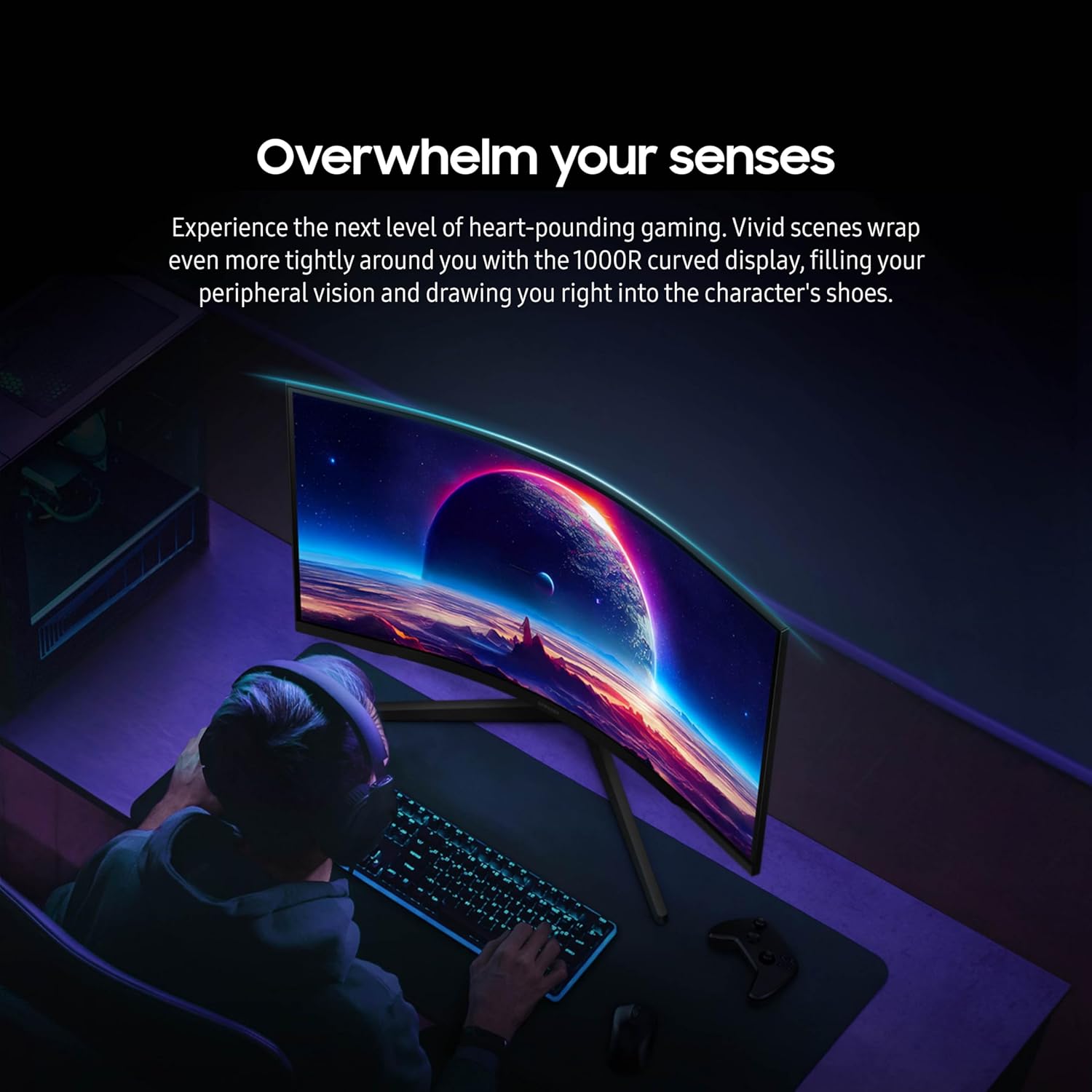 Samsung - 27-Inch Odyssey G55C Series QHD 1000R Curved Gaming Monitor, 1Ms(Mprt), HDR10, 165Hz, AMD Radeon Freesync, Eye Care, LS27CG552ENXZA - Serious Techies
