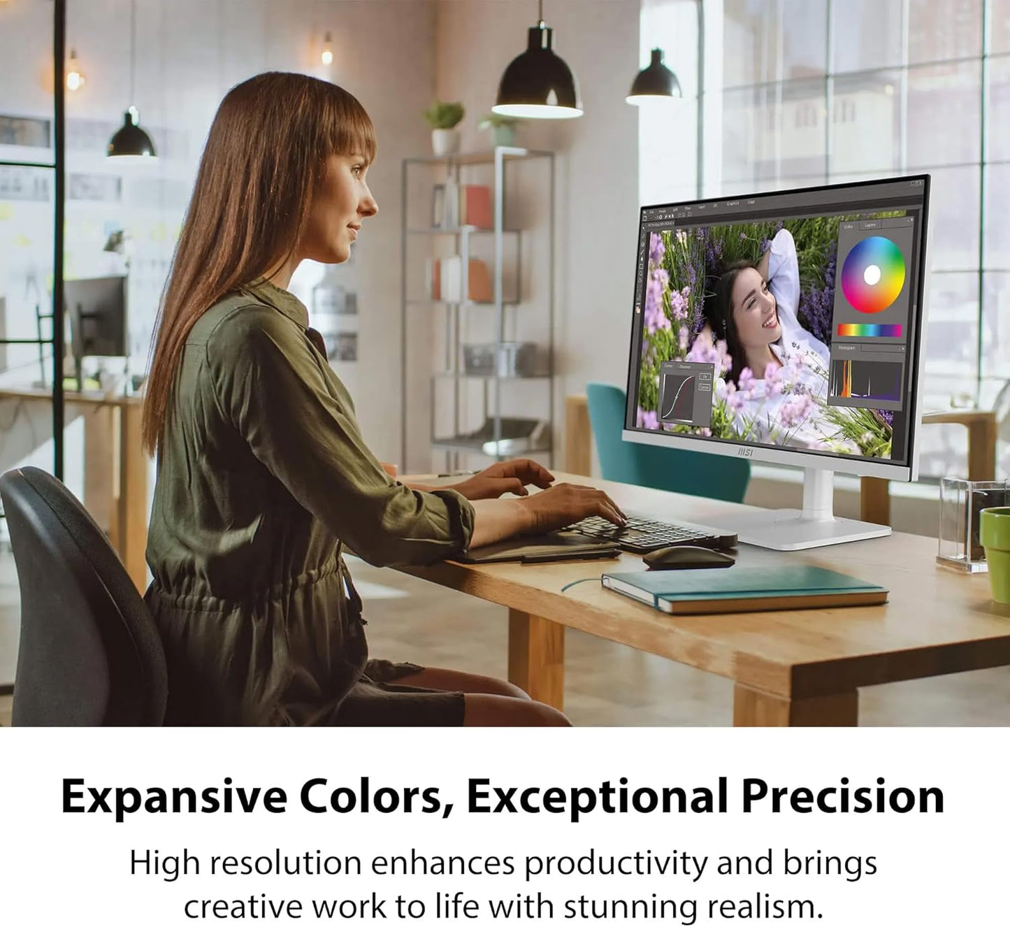 MSI - Modern MD272UPHW 27-Inch IPS 3840 X 2160 (UHD) Computer Monitor,60 Hz,Adaptive-Synch,Display HDR 400,Hdmi,Displayport,Kvm,Vesa Mountable,Height Adjustable,Speaker,White - Serious Techies